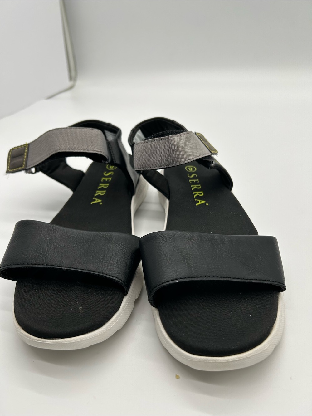 SERRA Black & Gray Platform Sandals size 8